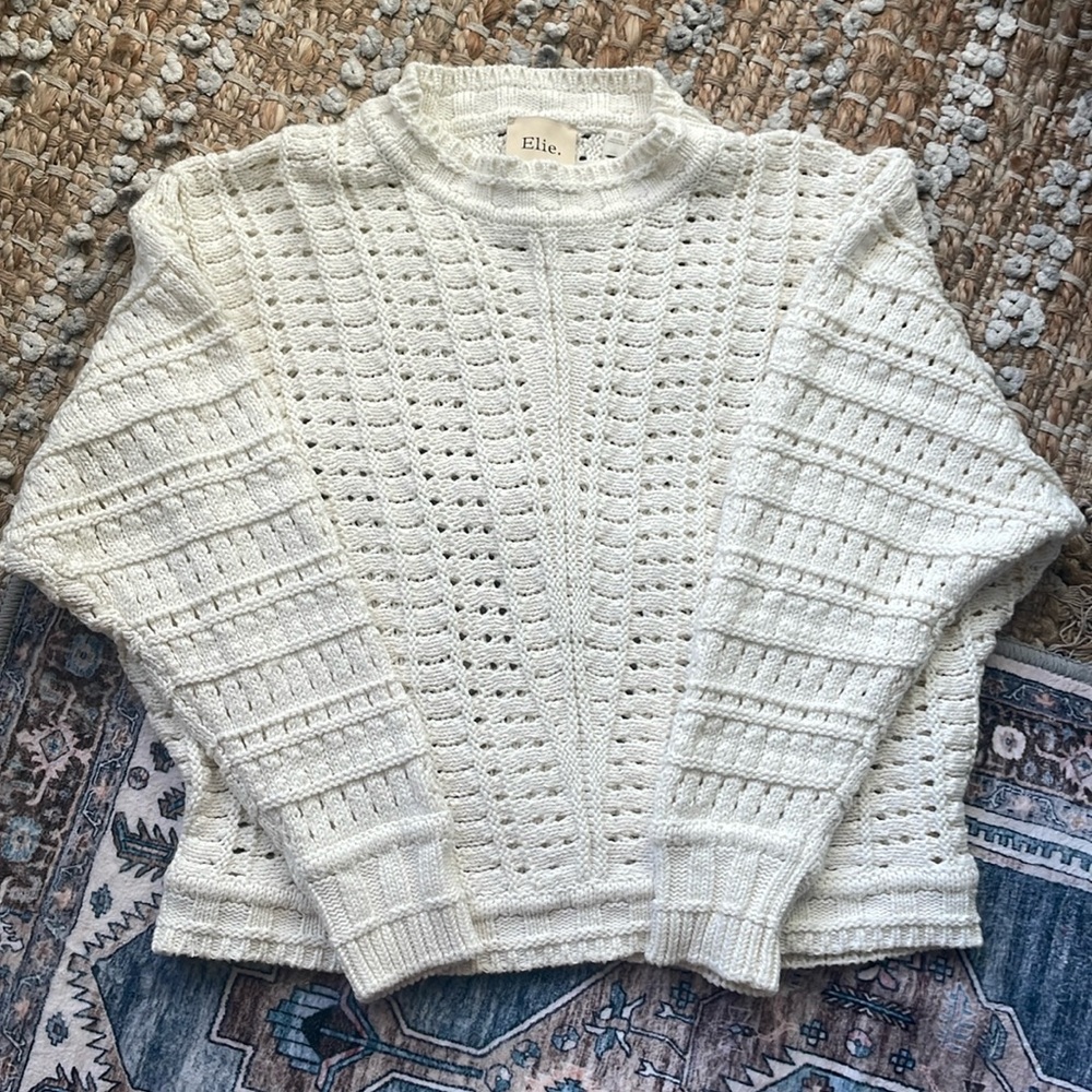 Elie Tahari Women's Sweater - Cream Knit